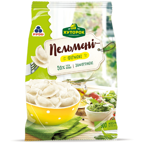 Продукция «Пельмени «Фирменные» со свининой и говядиной»