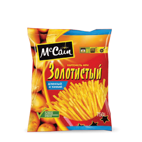Замороженные продукты «Картофель фри «Золотистый» длинный и тонкий, ТМ&nbsp;«McCain»»